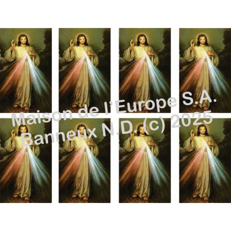 Jésus rayons (Miséricordieux) Stickers 8/A4 10x6.8 cm