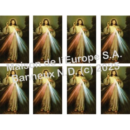 Jésus rayons (Miséricordieux) Stickers 8/A4 10x6.8 cm