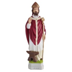 Statue St. Eloi 30cm pierreline polychrome