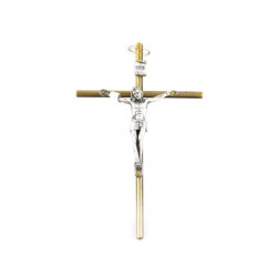 Crucifix en métal argenté