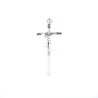 Crucifix en métal argenté. 10 cm