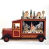 Deco scene de Noël camion avec LED 45x33x12cm