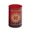 Verre rouge pour bougie D:7.8 H:11.5 cm 350CC 