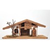 Etable crèche en bois MDF 38x15x13 cm