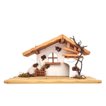 Etable crèche en bois MDF 38x21x19 cm