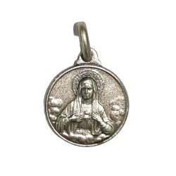 Médaille du Sacré Cœur de Marie en argent. 14 mm