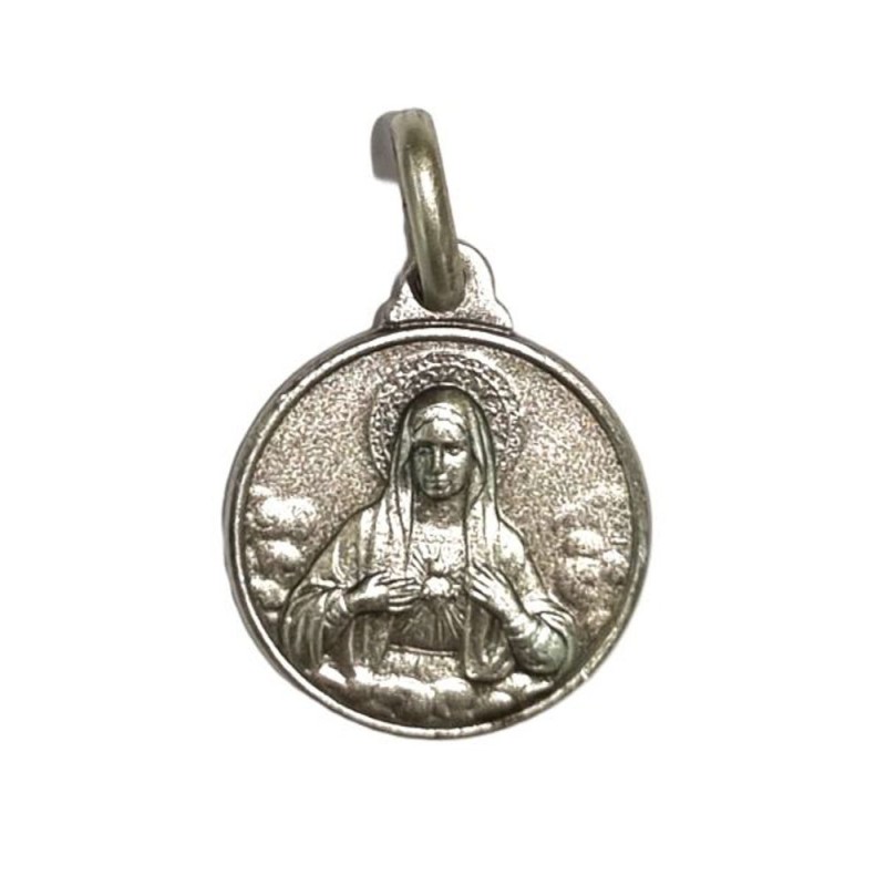 Médaille du Sacré Cœur de Marie en argent. 14 mm