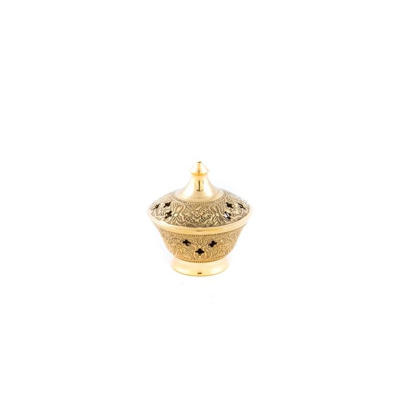 Gouden wierookbrander. 8 cm