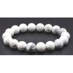 Bracelet élastique Perle en Pierres Howlite 10mm