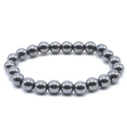 Elastische Armband Hematiet Steen Kralen 8mm