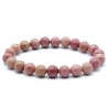 Bracelet élastique Perles en Pierres Rhodonite 8mm