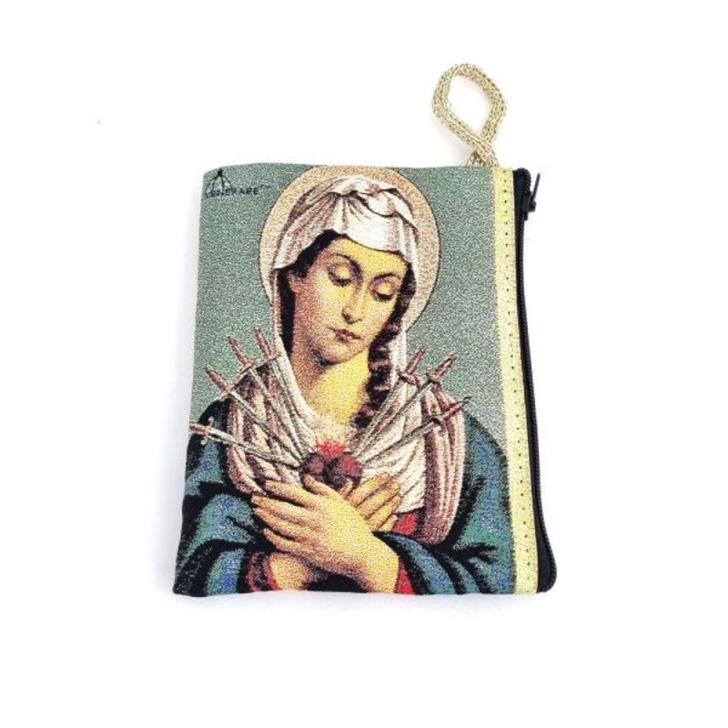 Pochette 10x14cm tissu Nd des 7 Douleurs