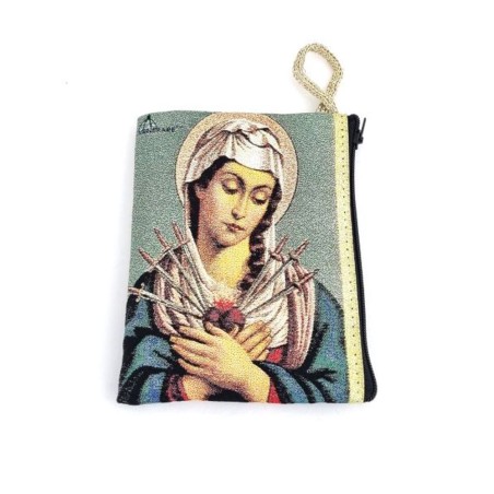 Pochette 10x14cm tissu Nd des 7 Douleurs
