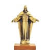 Sacré Coeur en bronze 12cm sur socle bois