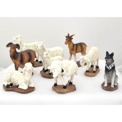 Set 8 dieren 5.4cm voor crèche