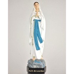 Statue Vierge décorée 30cm résine