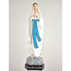 Statue Vierge décorée 40cm résine