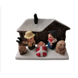 Crèche en céramique bloc - ALPES 8X7 CM