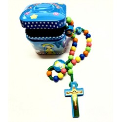 Metalen engeldoos 4.5x4.5x5cm met een gekleurd kindertje