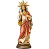 Statue de Jésus Sacré Coeur couronné en bois. 13 cm
