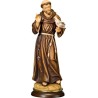 Beeld van St. Franciscus met duif 22 cm gekleurd hout