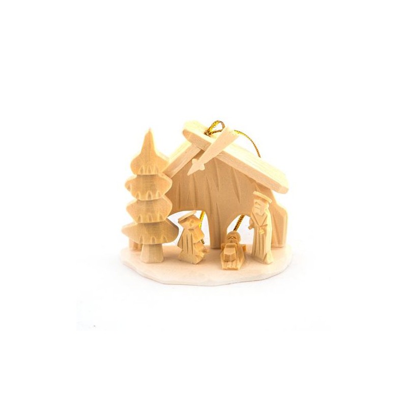 Mini houten kerstvloer hangend