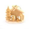 Mini houten kerstvloer hangend