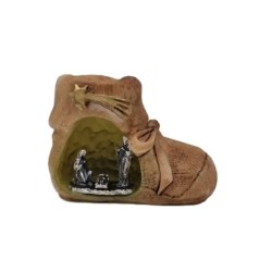 Mini kerststal in een hars slipper