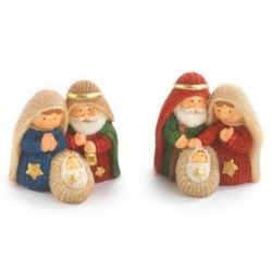 Mini Children's Nativity 3.7cm 2 hars sjablonen