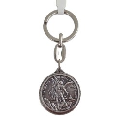 Porte-clés métal D.30mm St Christophe/St Michel