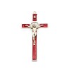 Croix de Saint Benoit en métal et émail