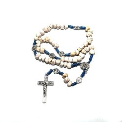 Chapelet de la Vierge Miraculeuse en pierre sur corde