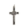 Kruishanger van Sint Benedictus van metaal en emalje. 4 cm