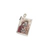 Pochette tissu fermeture éclair 7.2x6.6cm divers sujets saints