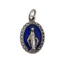 Médaille métal 18mm Miraculeuse émail bleu