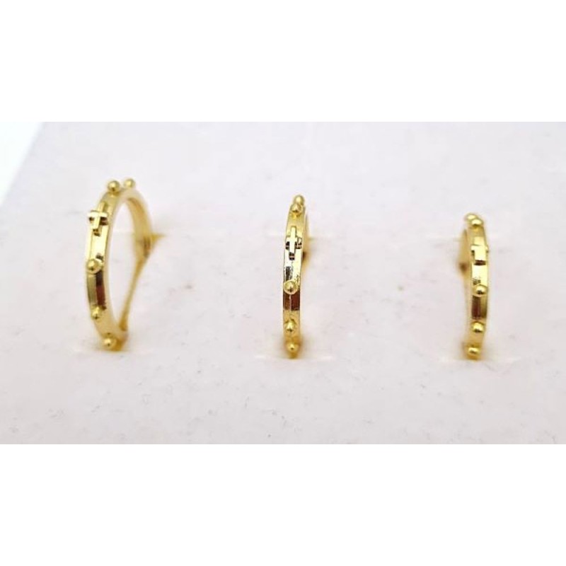 Dizainier bague en métal doré