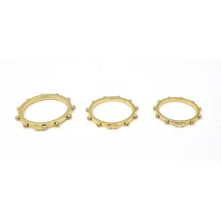 Dizainier bague en métal doré