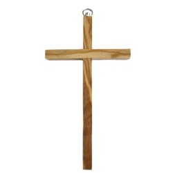 Kruis van olijfhout van 16 cm