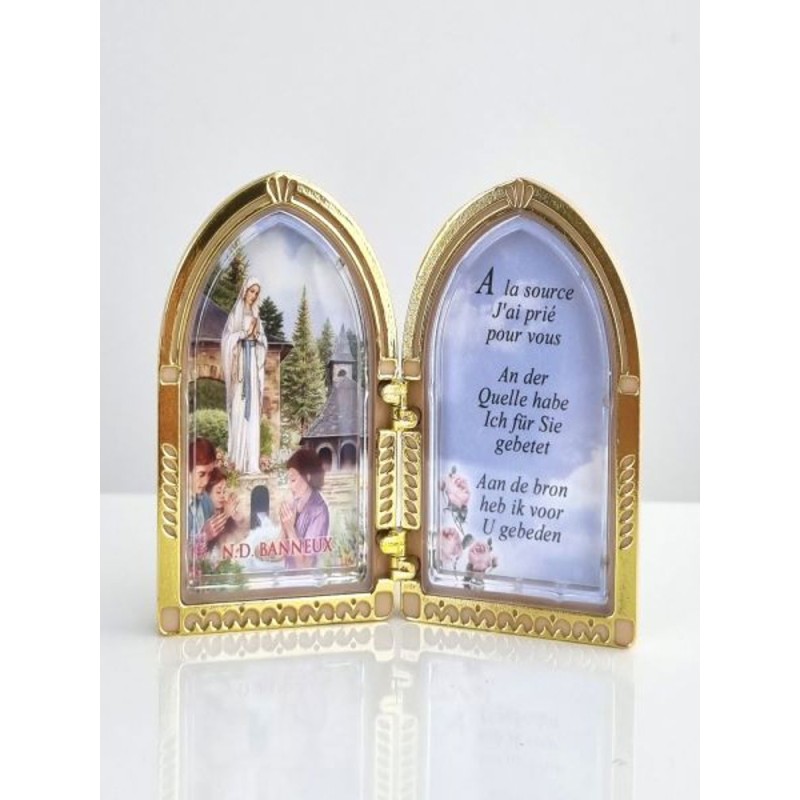 Cadre ogive diptyque PVC Banneux + texte Petit Modèle