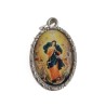 Médaille métal dorée image couleur Marie qui défait les nœuds + carte image + étui blister