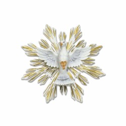 Colombe S. Esprit en poussière de marbre 24cm