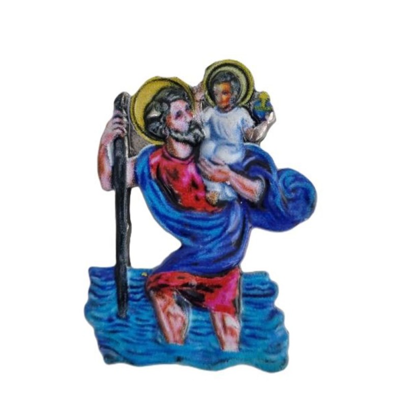 Magnet métal Saint Christophe couleur