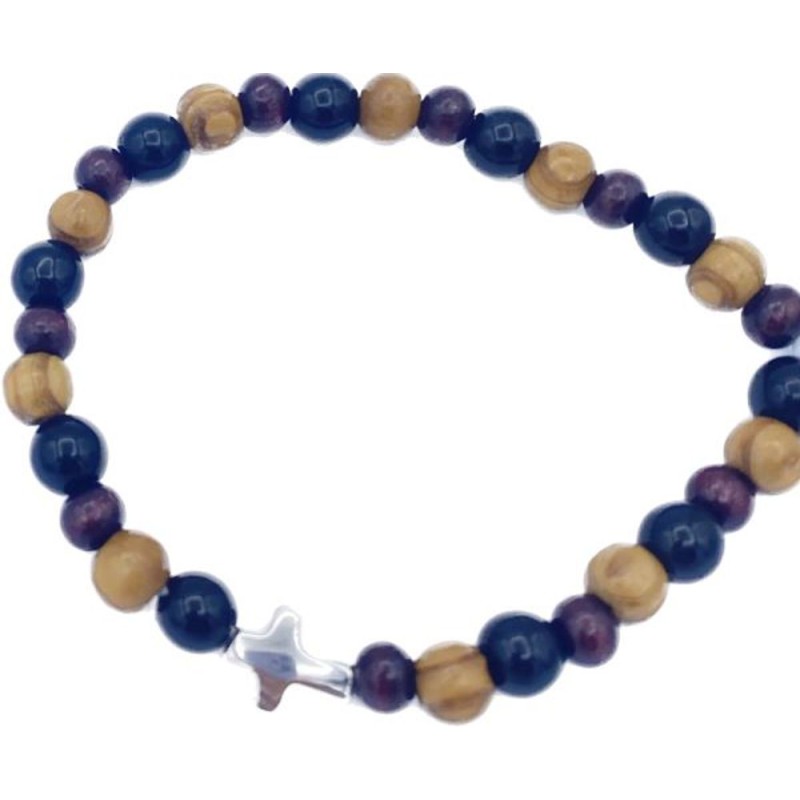 Bracelet élastique avec croix 