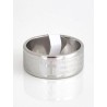 Bague en métal avec inscription "Padre Nostro"