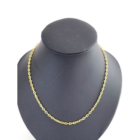 Collier chaine métal Doré 60cm
