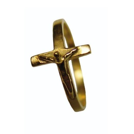 Bague avec Christ Plaqué Or T:60