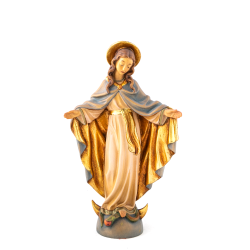 Statue de Notre Dame de la Miséricorde en bois. 20 cm