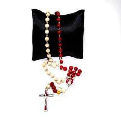 Chapelet du Christ Miséricordieux en bois sur chaine