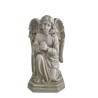 Statue fibre de verre Ange priant à genoux 50cm