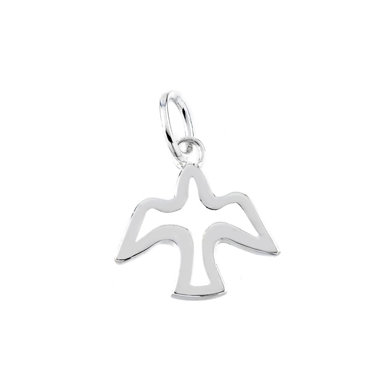 Pendentif Colombe St. Esprit ajourée en Argent S925